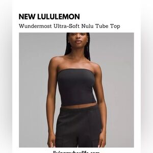 lululemon athletica Black Ultra Soft Nulu Tube Top